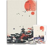 Puzzle da 1000 pezzi per adolescenti,città del Giappone,colori pastello,accogliente e rilassante,divertimento per il tempo libero,vestibilità perfetta,alta precisione del giocattolo: 38x26cm