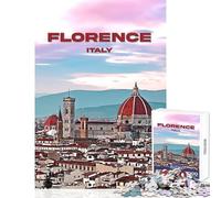 Puzzle da 1000 pezzi per adolescenti città di Firenze Italia viaggi decorazioni per la casa giocattoli regalo di compleanno gioco rompicapo lista dei desideri con Babbo Natale dimensioni 38x26cm