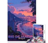 Puzzle da 1000 pezzi per adolescenti città di Rio de Janeiro decorazione per la casa giocattoli regali di compleanno giochi educativi migliorare l'amore tra coppie dimensioni 50x75cm