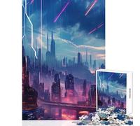 Puzzle da 1000 pezzi per adolescenti città gotica cyberpunk decorazione per la casa giocattoli regalo di compleanno giochi rilassanti attività divertenti a casa dimensioni 38x26cm