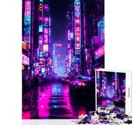 Puzzle da 1000 pezzi per adolescenti città luminosa giocattoli fai da te ottimo regalo per giochi impossibili giochi difficili e stimolanti (dimensioni 38x26cm)