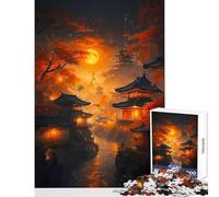 Puzzle da 1000 pezzi per adolescenti Città notturna tranquilla Giocattoli antistress Regali di compleanno Gioco educativo Ogni pezzo è unico - dimensioni 38x52cm