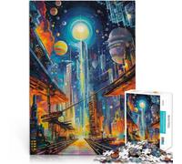 Puzzle da 1000 pezzi per adolescenti Città urbana astratta Gioco intellettuale giocattolo Ogni pezzo è unico - Gioco divertente e stimolante per tutta la famiglia 38x26cm