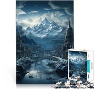 Puzzle da 1000 pezzi per adolescenti Cittadella del Gelo Incantata Analisi e logica Ogni pezzo è unico - Gioco divertente e stimolante per tutta la famiglia 38x26cm