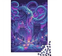 Puzzle Da 1000 Pezzi Per Adolescenti Cityscape with Giant Octopus Puzzle Giochi Divertenti Regalo Decorativo Perfetto Per Amici E Familiari 70x50cm/1000pcs