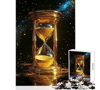 Puzzle da 1000 pezzi per adolescenti Clessidra dorata nello spazio Decorazione per la casa Giocattoli Regali di Babbo Natale segreto Gioco educativo Aiuta il cervello a esercitare Dimensioni 50x75cm