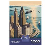 Puzzle Da 1000 Pezzi Per Adolescenti Cleveland Cityscape Art Deco Style Puzzle Per Adulti Giochi Per Famiglie Regalo Di Compleanno Regali Per Amici E Familiari 38x26cm/1000pcs