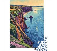 Puzzle Da 1000 Pezzi Per Adolescenti Cliffside Coastal Train Ride Puzzle Per Adulti Giocattolo Decorazione Da Parete Arte Da Parete Offerta Come Regalo Per Tutta La Famiglia 70x50cm/1000pcs