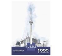 Puzzle Da 1000 Pezzi Per Adolescenti CN Tower Toronto Canada Puzzle Per Adolescenti Gioco Rompicapo Ma Divertente E Umoristico Compleanno 38x26cm/1000pcs