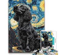 Puzzle da 1000 pezzi per adolescenti Cocker Spaniel inglese Decorazione da parete Relax Games Adatto dai 14 anni in su 38x26cm