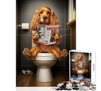 Puzzle da 1000 pezzi per adolescenti Cocker Spaniel sul water Giocattoli antistress Ottimi regali e giocattoli Gioco per famiglie Interazione genitore-figlio Dimensioni 50x75cm