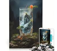Puzzle da 1000 pezzi per adolescenti, cocktail colorati a tema alcol, giochi per famiglie, divertenti e spiritosi, adatti anche come decorazione da scrivania 38x52cm