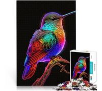 Puzzle da 1000 pezzi per adolescenti Colibrì al neon per il giocattolo di sfida del gioco educativo Decorazioni e regali unici per la casa 38x26cm