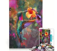 Puzzle da 1000 pezzi per adolescenti "Colibrì che raccoglie il nettare", gioco rilassante, difficile e stimolante, regalo di compleanno, regalo 38x52cm