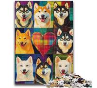 Puzzle da 1000 pezzi per adolescenti, collage di cani per età 14+, gioco a quiz, attività divertenti a casa, regalo di compleanno, regali di viaggio 26x38cm