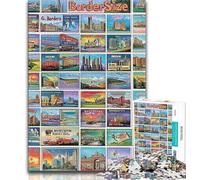 Puzzle da 1000 pezzi per adolescenti collage di francobolli d'epoca puzzle da 1000 pezzi gioco stimolante ideale come regalo per tutta la famiglia 38x26cm