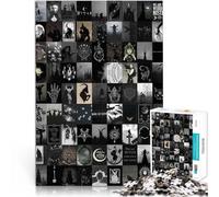 Puzzle da 1000 pezzi per adolescenti Collage retrò in stile dark giochi divertenti per famiglie Decorazioni e regali unici per la casa 38x26cm