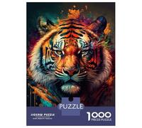 Puzzle Da 1000 Pezzi Per Adolescenti Color Splash Tiger Puzzle Per Adolescenti Giochi Per Famiglie Sfida Difficile Regali Di Compleanno E Unici 38x26cm/1000pcs
