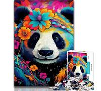 Puzzle da 1000 pezzi per adolescenti colorati animali panda per adulti 1000 pezzi gioco per famiglie antistress sfida difficile fantastici regali e giocattoli (26x38cm)