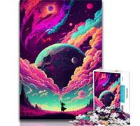 Puzzle da 1000 pezzi per adolescenti, colorato cosmo galassia, puzzle per adolescenti, gioco stimolante, ideale come regalo per tutta la famiglia (dimensioni 75x50cm)