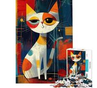 Puzzle da 1000 pezzi per adolescenti colorato gatto mondo dei sogni puzzle per adulti rompicapo difficile regalo per amici e familiari (dimensioni 38x26cm)