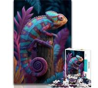 Puzzle da 1000 pezzi per adolescenti, colore camaleonte, aiuta il cervello ad allenarsi, giocattoli avvincenti per coltivare la pazienza, decorazione perfetta (38x26cm)