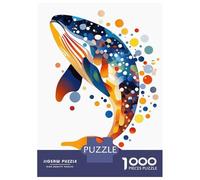 Puzzle Da 1000 Pezzi Per Adolescenti Colorful Abstract Whale Puzzle Giochi Rilassanti Analisi E Logica Riduzione Dello Stress Regali 52x38cm/1000pcs