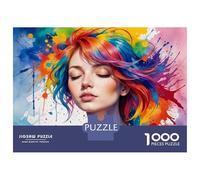 Puzzle Da 1000 Pezzi Per Adolescenti Colorful Abstract Woman Art Print-4 Puzzle Per Adulti Gioco Per Famiglie Assemblaggio Di Modelli Regali Unici Per Compleanni E Occasioni Speciali 70x50cm/1000pcs