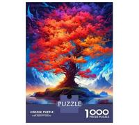 Puzzle Da 1000 Pezzi Per Adolescenti Colorful Big Tree at Lake Puzzle Per Adulti Giochi Divertenti Antistress Regali Per La Riduzione Dello Stress 52x38cm/1000pcs