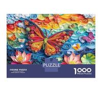 Puzzle Da 1000 Pezzi Per Adolescenti Colorful Butterfly Art Print-2 Puzzle Per Adulti Giochi Rilassanti Decorazione Per La Casa Offerta Come Regalo Per Tutta La Famiglia 38x26cm/1000pcs