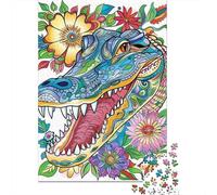 Puzzle Da 1000 Pezzi Per Adolescenti Colorful Crocodile Art Print-2 Adolescenti Puzzle Giochi Rilassanti Difficili Regali Difficili Per Amici E Familiari 52x38cm/1000pcs
