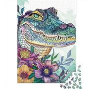 Puzzle Da 1000 Pezzi Per Adolescenti Colorful Crocodile Art Print Puzzle Per Adulti Giochi Per Famiglie Migliorano La Memoria Giochi Stimolanti Regali 70x50cm/1000pcs