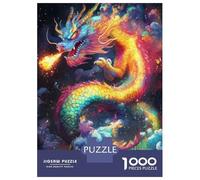 Puzzle Da 1000 Pezzi Per Adolescenti Colorful Dragon Art Print Puzzle Per Adulti Giocattolo Decorazione Da Parete Sfida Difficile Impegnativo Da Completare 38x26cm/1000pcs