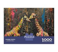 Puzzle Da 1000 Pezzi Per Adolescenti Colorful Giraffe Wall Art Print Puzzle Per Adulti Giochi Per Famiglie Ma Divertenti E Umoristici Regali Unici Per Compleanno 38x26cm/1000pcs