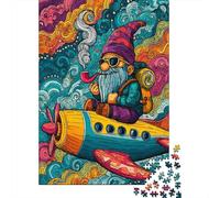 Puzzle Da 1000 Pezzi Per Adolescenti Colorful Gnome Airplane Art Puzzle Per Adolescenti Giocattoli Antistress Regalo Di Compleanno, Natale 38x26cm/1000pcs