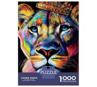 Puzzle Da 1000 Pezzi Per Adolescenti Colorful Lioness Face Puzzle Per Adulti Giochi Divertenti Sfida Difficile Gioco Impegnativo Regali 38x26cm/1000pcs