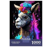 Puzzle Da 1000 Pezzi Per Adolescenti Colorful Llama Wall Art Print-2 Puzzle Per Adulti Giochi Rilassanti Vacanza A Casa Passatempo Impegnativo Da Completare 52x38cm/1000pcs