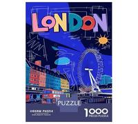 Puzzle Da 1000 Pezzi Per Adolescenti Colorful London Cityscape Illustration Puzzle Per Adulti Gioco Per Famiglie Corsa Di Velocità Manuale Regali Unici Per Compleanno E Natale 52x38cm/1000pcs