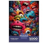Puzzle Da 1000 Pezzi Per Adolescenti Colorful Monster Collage Art Print Puzzle Per Adulti Gioco Per Famiglie Un'opera D'arte Regali Unici Per Compleanni E Occasioni Speciali 52x38cm/1000pcs
