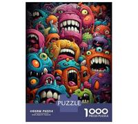 Puzzle Da 1000 Pezzi Per Adolescenti Colorful Monster Illustration Puzzle Per Adolescenti Giochi Rilassanti Migliora La Memoria Regali Per Amici E Familiari 38x26cm/1000pcs