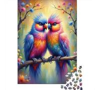 Puzzle Da 1000 Pezzi Per Adolescenti Colorful Parrots in Fantasy Forest Puzzle Per Adulti Giochi Per Famiglie Regalo Di Compleanno Sfida Educativa 38x26cm/1000pcs