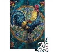 Puzzle Da 1000 Pezzi Per Adolescenti Colorful Rooster Art Print Puzzle Per Adolescenti Giocattoli Fai Da Te Analisi E Logica Per Compleanno, Natale 38x26cm/1000pcs
