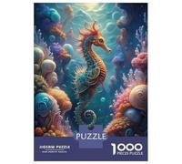 Puzzle Da 1000 Pezzi Per Adolescenti Colorful Seahorse in Coral Reef Puzzle Per Adolescenti Gioco Pratico Migliora La Memoria Regali Per Amici E Familiari 52x38cm/1000pcs