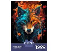 Puzzle Da 1000 Pezzi Per Adolescenti Colorful Wolf Art Print Puzzle Antistress Ma Divertente E Spiritoso Regali Unici Per Compleanno E Natale 38x26cm/1000pcs