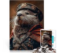 Puzzle da 1000 pezzi per adolescenti Comandante della Royal Seat Otter Assemblaggio del modello Gioco educativo per compleanno e Natale 75x50cm