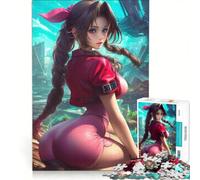 Puzzle da 1000 pezzi per adolescenti con Aerith Gainsborough in una città in rovina, gioco educativo, decorazione da parete, ideale come regalo 50x75cm