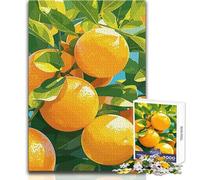 Puzzle da 1000 pezzi per adolescenti con albero arancione vibrante e foglie verdi, gioco educativo di ragionamento, premuroso per tutti gli eventi, dimensioni 50x75cm