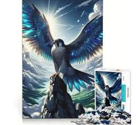 Puzzle da 1000 pezzi per adolescenti con ali di falco luminose, gioco rilassante, stimolante da completare, per rafforzare l'amore tra le coppie 50x75cm
