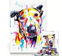 Puzzle da 1000 pezzi per adolescenti con American Pitbull Terrier, ideale per lo sviluppo cognitivo, rilassante, facile da pulire e da assemblare, un regalo di Natale speciale (38x52cm)
