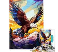Puzzle da 1000 pezzi per adolescenti con aquila americana colorata Aiuta a sviluppare le capacità cognitive l'analisi e la logica Gioco educativo per ragazzi dai 14 anni in su (38x52cm)
